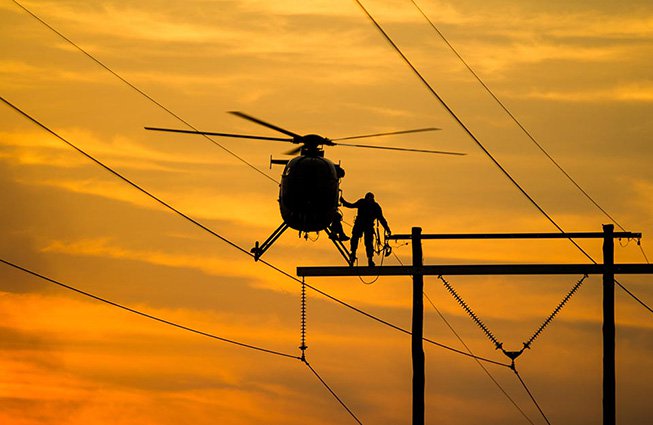 Virginia Transmission Line Construction Helicopters